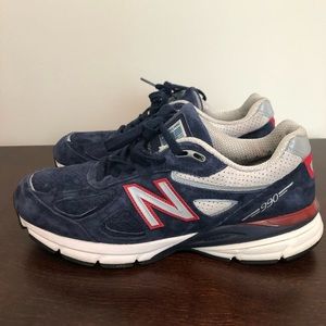 New balance 990 navy red